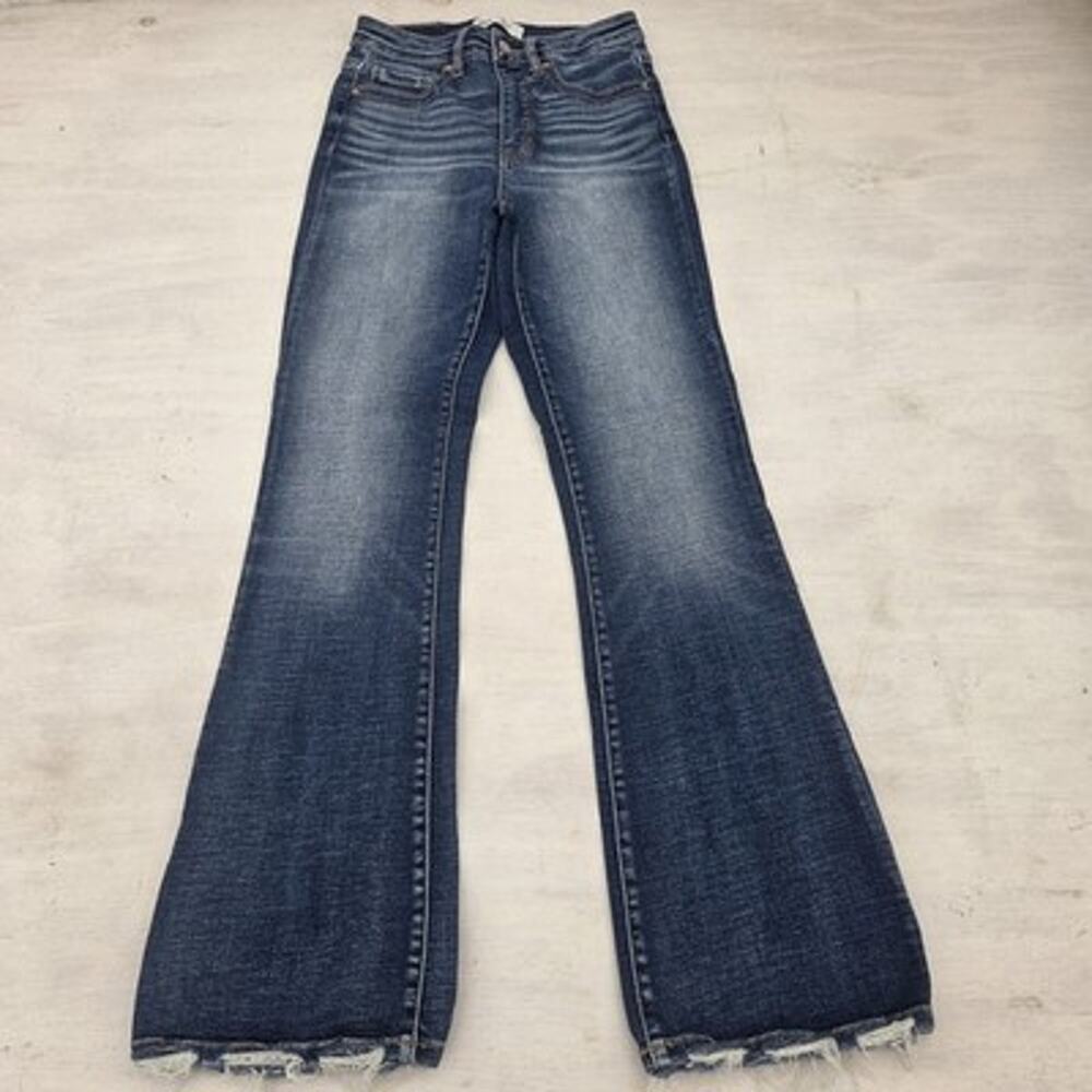 BKE Jeans Women’s 26x31 Blue Billie Slim High Rise Bootcut Distressed